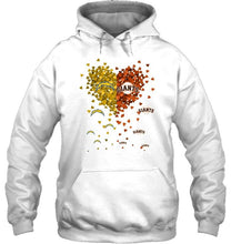 Load image into Gallery viewer, Los Angeles Chargers and San Francisco Giants tiny hearts shaped fan shirt
