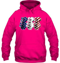 Load image into Gallery viewer, guitar headstock american flag 4th july independence day firework shirt