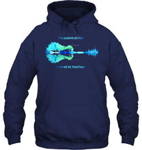 Load image into Gallery viewer, It's always better when we're together jungle guitar night color Black T Shirt