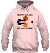 Load image into Gallery viewer, Here comes the sun and i say it's alright the beatles hippie jungle guitar shirt
