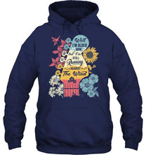 Load image into Gallery viewer, Guitar Flower Well I'm older now but i'm still running against the wind Black T Shirt