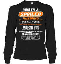 Load image into Gallery viewer, Spoiled husband but not your property of awesome wife born in May T Shirt