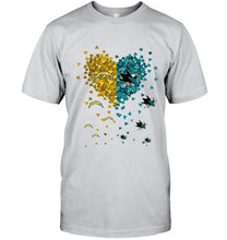 Load image into Gallery viewer, Los Angeles Chargers and San Jose Sharks tiny hearts shaped fan shirt