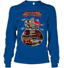 Load image into Gallery viewer, Hellyeah guitar images band member signed for fan t shirt