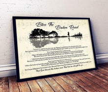 Load image into Gallery viewer, Rascal Flatts Bless the broken road lyric jungle guitar poster canvas