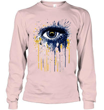 Load image into Gallery viewer, Los Angeles Chargers eye paint drop art style t shirt