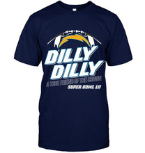 Load image into Gallery viewer, los angeles chargers dilly dilly true friend of crown national champions shirt