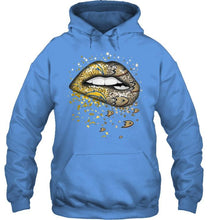 Load image into Gallery viewer, Los Angeles Chargers and Anaheim Ducks glitter pattern sexy lips t shirt