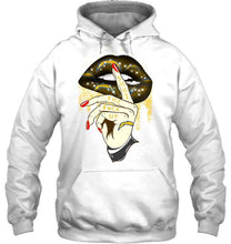 Load image into Gallery viewer, Shut the f ck up sexy Los Angeles Chargers glittering lips shirt
