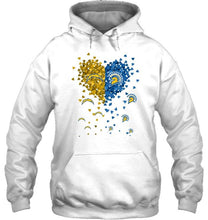 Load image into Gallery viewer, Los Angeles Chargers and San Jose State Spartans tiny hearts shaped fan shirt
