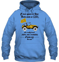 Load image into Gallery viewer, Once upon a time a girl really loved jeeps and Los Angeles Chargers it was me shirt