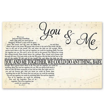 Load image into Gallery viewer, Dave Matthews Band You and me together we could do anything lyric guitar typography poster