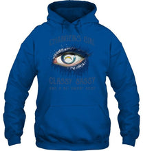 Load image into Gallery viewer, Los Angeles Chargers girl classy sasy and a bit smart asy glitter pattern eye t shirt