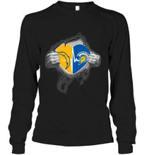 Load image into Gallery viewer, Los Angeles Chargers San Jose State Spartans love heartbeat ripped shirt