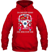 Load image into Gallery viewer, On dark desert high way Cool wind in my hair Los Angeles Chargers hippie car shirt