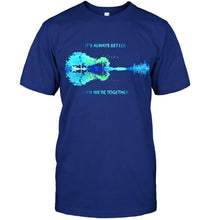 Load image into Gallery viewer, It's always better when we're together jungle guitar night color Black T Shirt