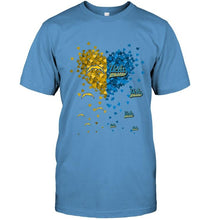 Load image into Gallery viewer, Los Angeles Chargers and UCLA Bruins tiny hearts shaped fan shirt