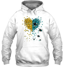 Load image into Gallery viewer, Los Angeles Chargers and San Jose Sharks tiny hearts shaped fan shirt