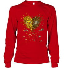 Load image into Gallery viewer, Los Angeles Chargers and Anaheim Ducks tiny hearts shaped fan shirt