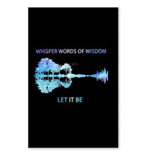 Load image into Gallery viewer, Whisper words of wisdom let it be Guitar Jungle Lake Blue Night Background