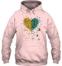 Load image into Gallery viewer, Los Angeles Chargers and Oakland Athletics tiny hearts shaped fan shirt