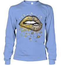 Load image into Gallery viewer, Los Angeles Chargers and Anaheim Ducks glitter pattern sexy lips t shirt