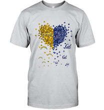 Load image into Gallery viewer, Los Angeles Chargers and California Golden Bears tiny hearts shaped fan shirt