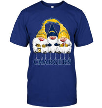 Load image into Gallery viewer, Los Angeles Chargers norway christmas gnomies elves fan t shirt