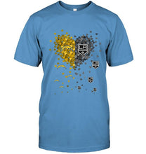 Load image into Gallery viewer, Los Angeles Chargers and Los Angeles Kings tiny hearts shaped fan shirt