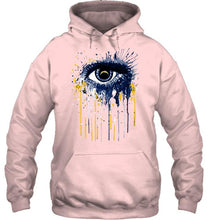 Load image into Gallery viewer, Los Angeles Chargers eye paint drop art style t shirt