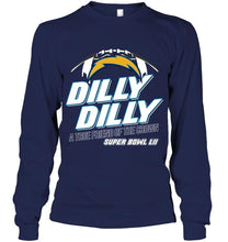 Load image into Gallery viewer, los angeles chargers dilly dilly true friend of crown national champions shirt