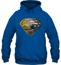 Load image into Gallery viewer, Los Angeles Chargers and San Jose Sharks superman american flag layer shirt