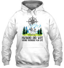Load image into Gallery viewer, Husband and wife hiking partners for life Ash T Shirt