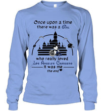 Load image into Gallery viewer, Once upon a time there was girl really loved los angeles chargers it was me mickey disney castle shirt