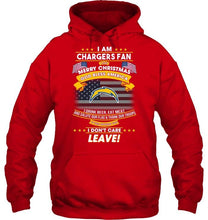 Load image into Gallery viewer, Los Angeles Chargers fan Say merry christmas drink beer eat meat salute our flag if offend you I don't care shirt