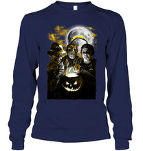 Load image into Gallery viewer, Los Angeles Chargers halloween freddy krueger jason michael myers fan shirt