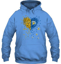 Load image into Gallery viewer, Los Angeles Chargers and San Jose State Spartans tiny hearts shaped fan shirt