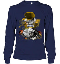 Load image into Gallery viewer, Fear the Los Angeles Chargers jack skellington halloween harvest field shirt