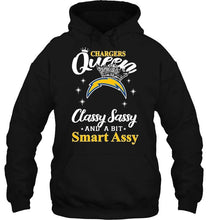 Load image into Gallery viewer, Los Angeles Chargers Queen classy sasy a bit smart asy shirt