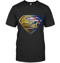 Load image into Gallery viewer, Los Angeles Chargers and California Golden Bears superman american flag layer shirt