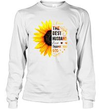 Load image into Gallery viewer, Sunflower I have the best husband ever thank you god White T Shirt