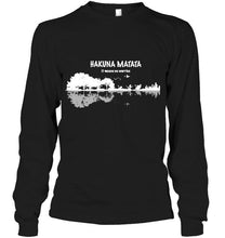 Load image into Gallery viewer, Hakuna matata it means no worries lion king jungle guitar shirt