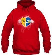 Load image into Gallery viewer, Los Angeles Chargers San Jose State Spartans love heartbeat ripped shirt