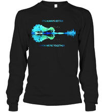Load image into Gallery viewer, It's always better when we're together jungle guitar night color Black T Shirt