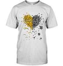 Load image into Gallery viewer, Los Angeles Chargers and Los Angeles Kings tiny hearts shaped fan shirt