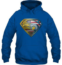 Load image into Gallery viewer, Los Angeles Chargers and San Jose State Spartans superman american flag layer shirt