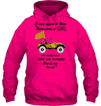 Load image into Gallery viewer, Once upon a time a girl really loved jeeps and Los Angeles Chargers it was me shirt