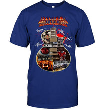 Load image into Gallery viewer, Hellyeah guitar images band member signed for fan t shirt