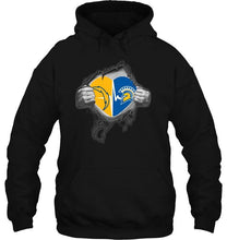 Load image into Gallery viewer, Los Angeles Chargers San Jose State Spartans love heartbeat ripped shirt