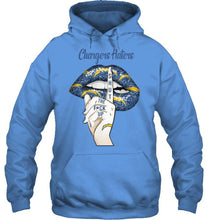 Load image into Gallery viewer, Los Angeles Chargers haters shut the f ck up shhh lips shirt